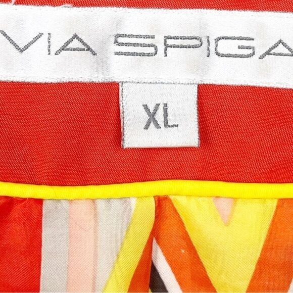 Via Spiga Trench Coat belted Vibrant Orange XL - Picture 10 of 11